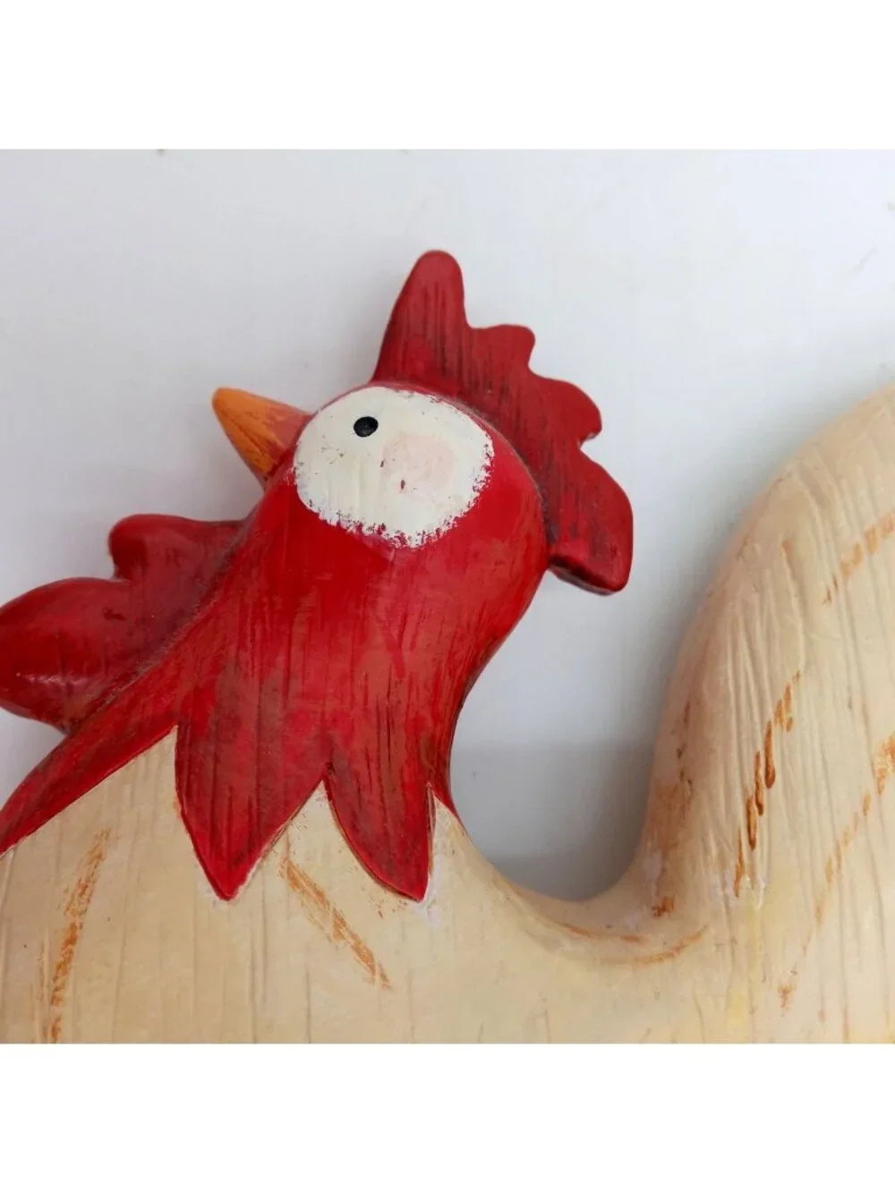 Folk Art Rooster Chicken Russ Berrie Bird Heart Country Farm Decor